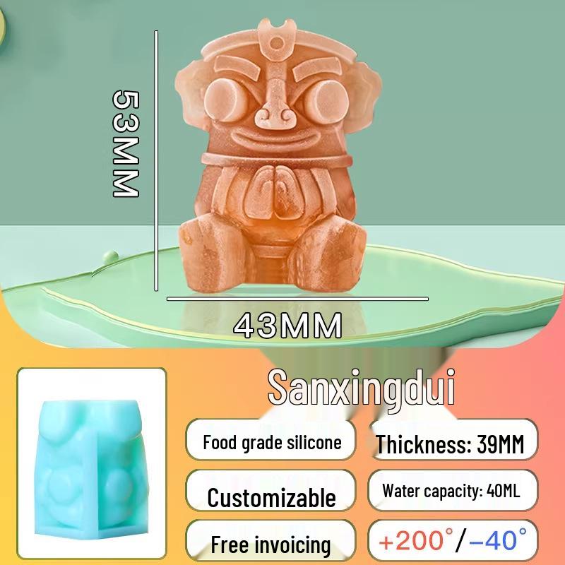 Large Silicone Crocodile Ice Cube Tray for Commercial Use - Cartoon Design for Whiskey and Beverages