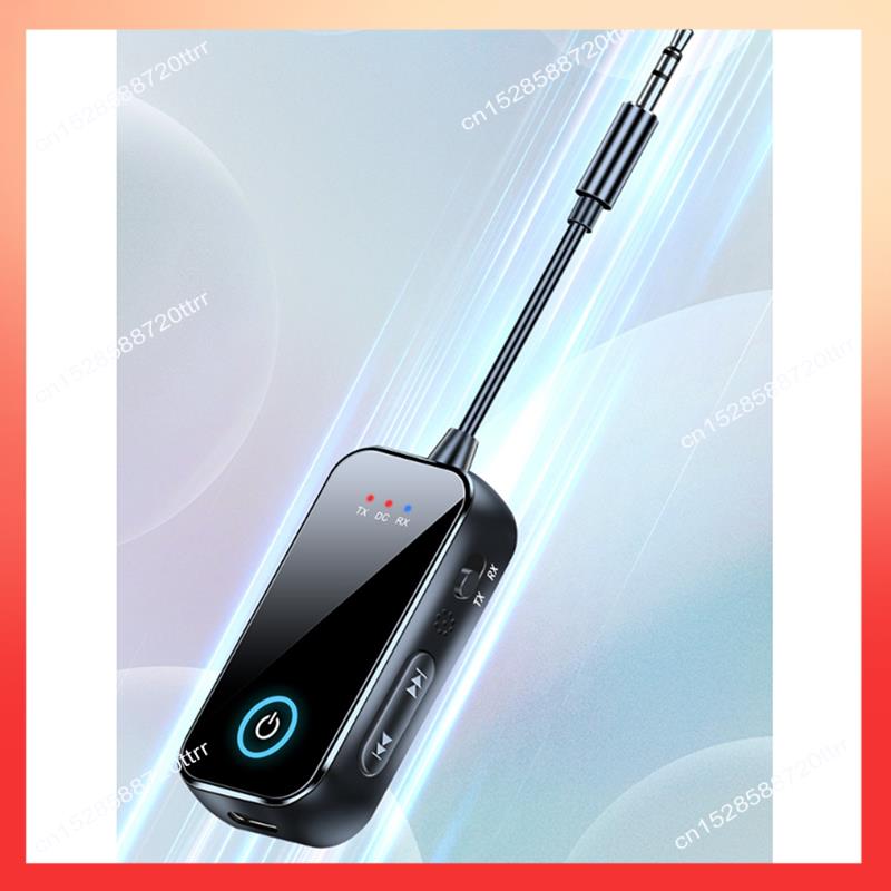 

ABNR Bluetooth 5.4 Audio Receiver And Transmitter Bluetooth Transmitter For Car 2 In 1 Wireless Aux Audio Adapter чорний