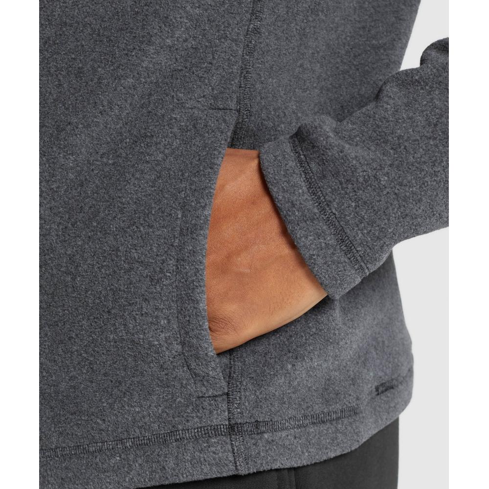 Gymshark Fleece 1 4 Zip Black Graphite Grey A7a5d Bb29