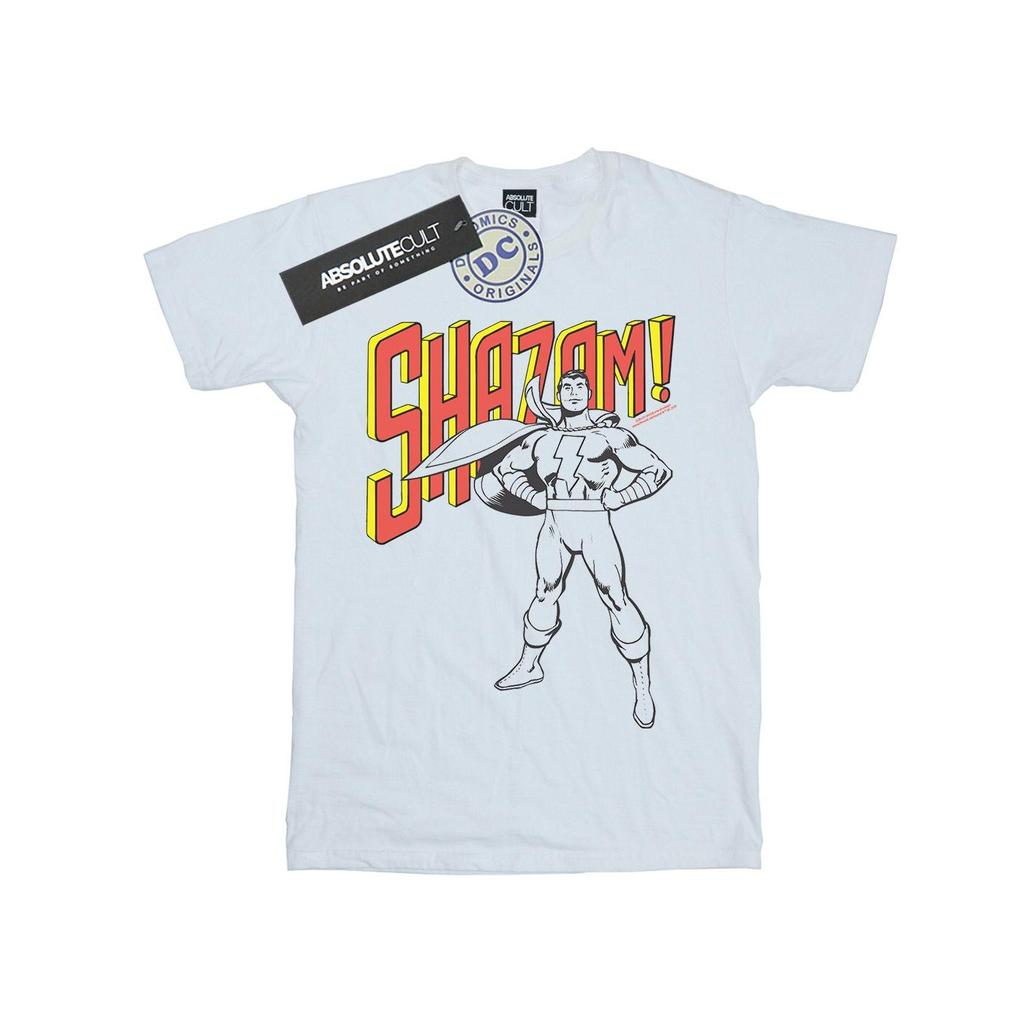 DC Comics Mens Shazam Mono Action Pose T-Shirt