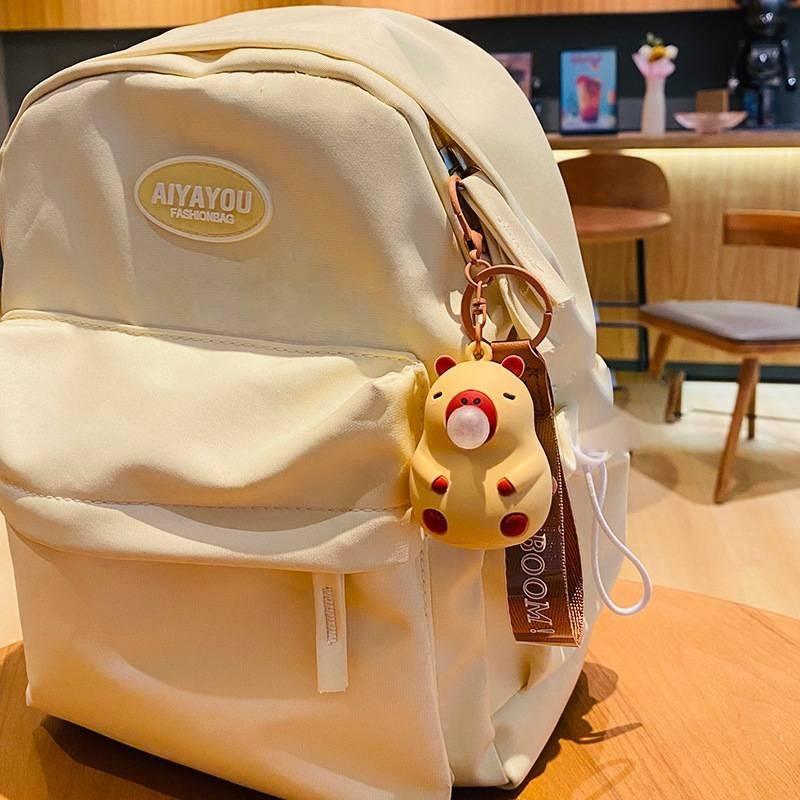 Cute Cartoon Silicone Capybara Keychain Stress Relief Toy Perfect For Gifting