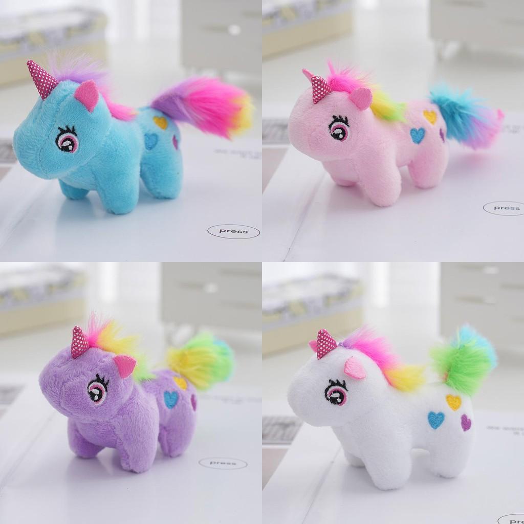 Theme Unicorn Cartoon Plush Toy Backpack Pendant Cute Keyring Decoration Gift