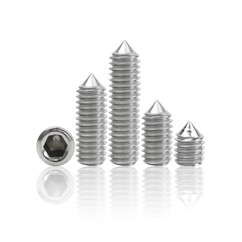 DIN914 Stainless Steel Pointed Tip Hex Headless Set Screw M2-M16