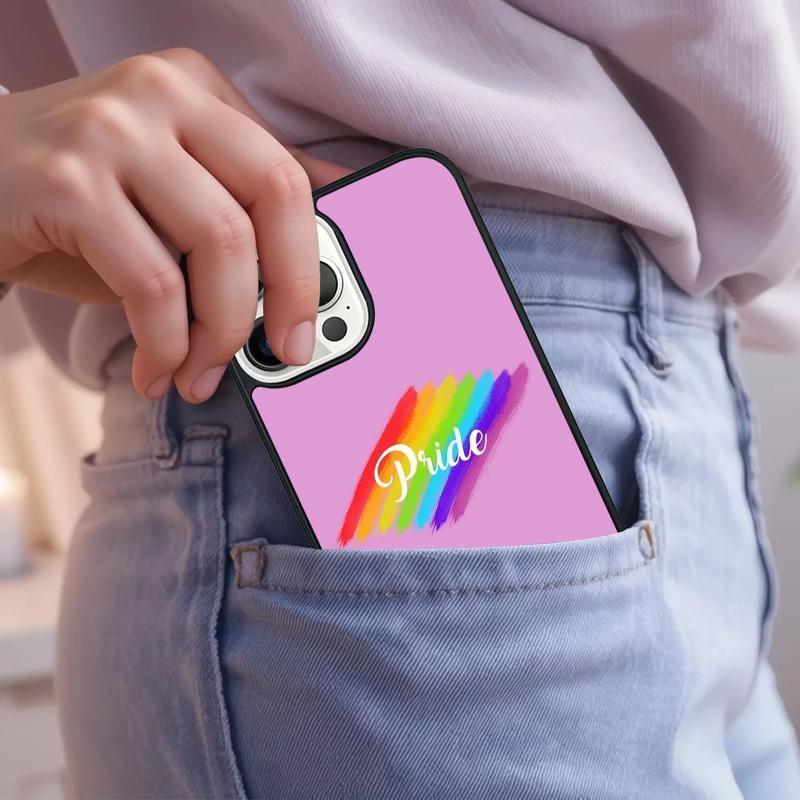 Gay Pride LGBT Rainbow Flag Phone Case For iPhone 17 Air 15 16e 14 13 Pro Max Coque 12 11 Pro Max PLUS Cover