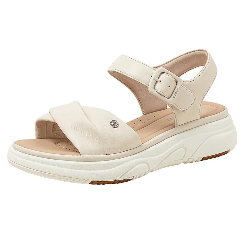 COMELY Women s Genuine Leather Casual Beach Sandals 35