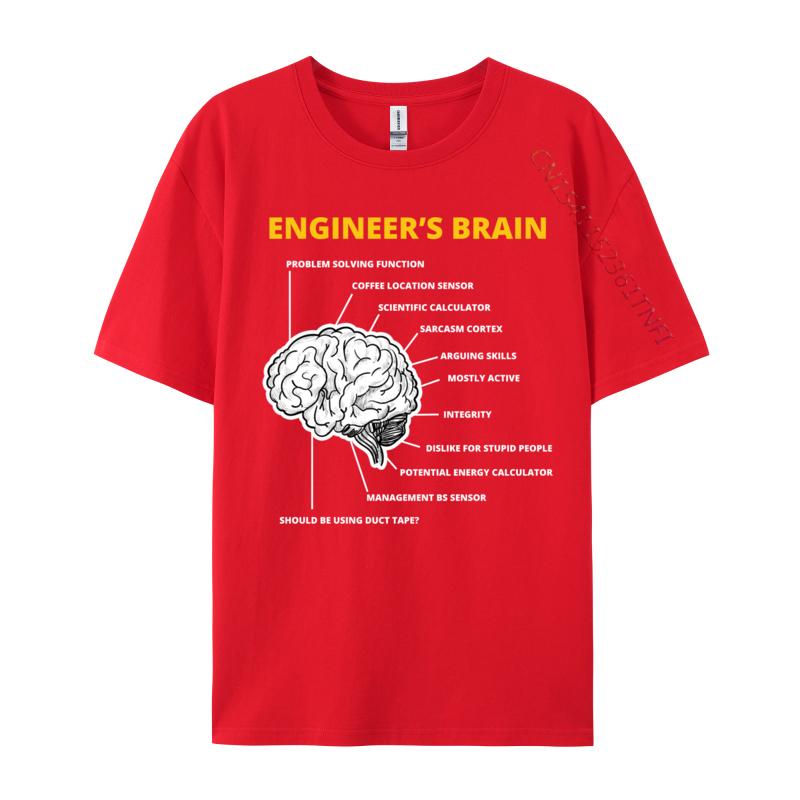 Engineer Is Brain Funny Sarcastic For Engineering Design Tops Tees 2024 Hot Sale Customized Cotton Male T-Shirt Design T Shirt