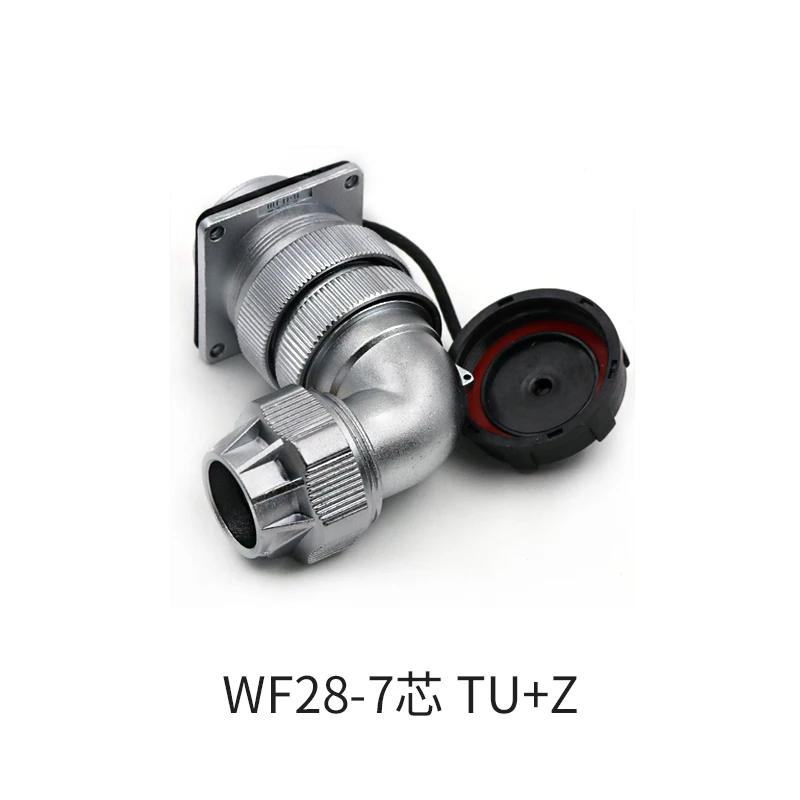 WEIPU WF28 TU+Z M28 90 Degree Male Plug Female Socket Bulkhead Connector Waterproof Adapter 2 3 4 7 8 9 10 12 16 17 20 24 26 Pin