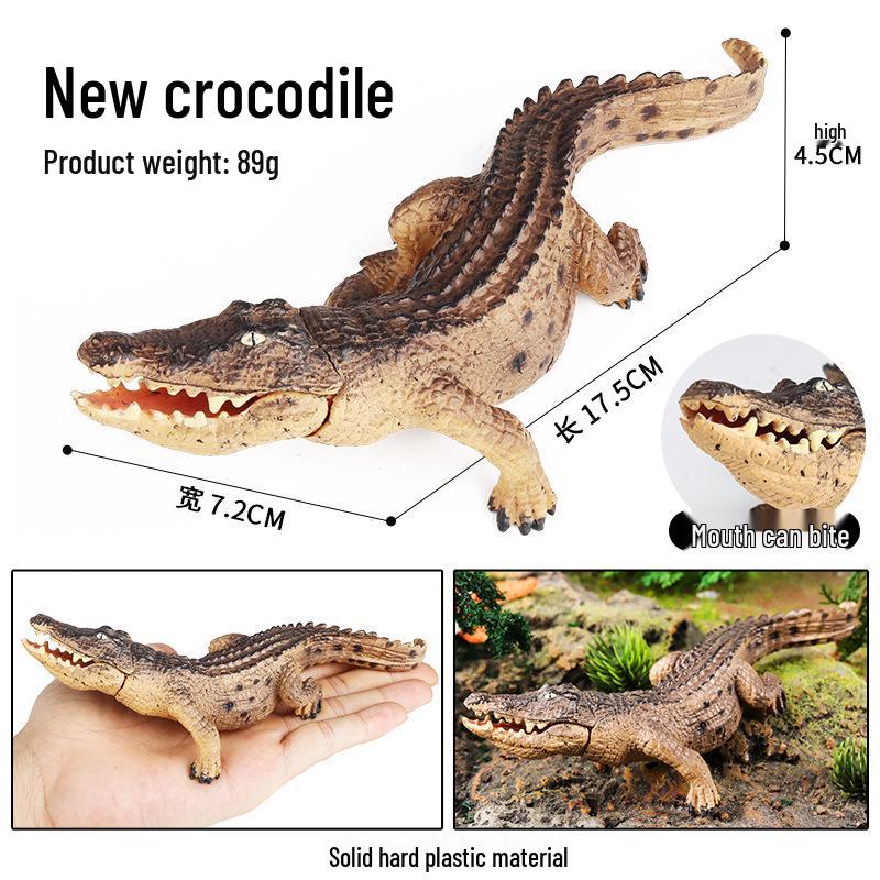 Wild Safari Animal Figurines: Giraffe, Elephant, Rhinoceros, Brown Bear, Tiger, Lion, Leopard, Hippopotamus - Solid Cognitive Toys