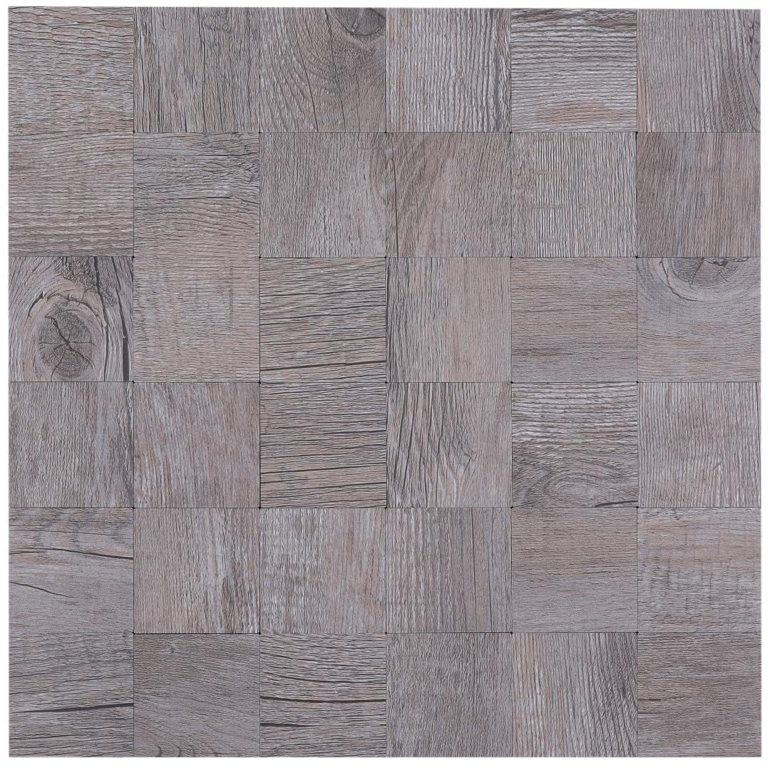 

Реалистичные наклейки под плитку ISL (ПВХ) Вуди Грей, Набор из 4 штук, Термостойкий и Водонепроницаемый, для Кухни, Ванной комнаты и Отделки стен во Влажных зонах