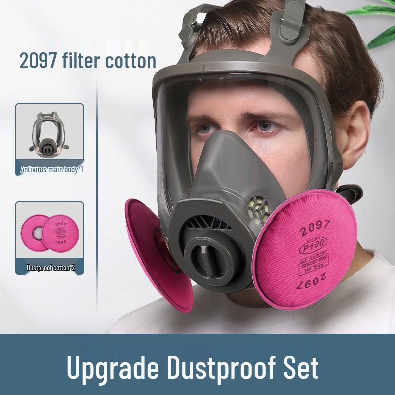 DAXTE Full-Face Respirator Mask with 2097 Filters