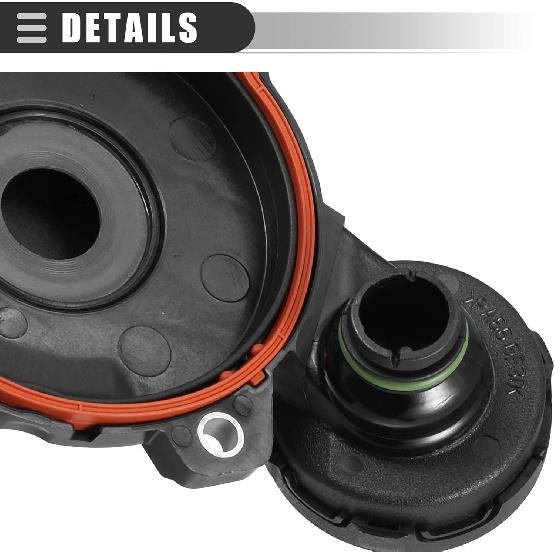 Motoforti PVC Engine Crankcase Vent Valve, for Mercedes-Benz E350 2012-2016, Plastic, 2760100331, Black