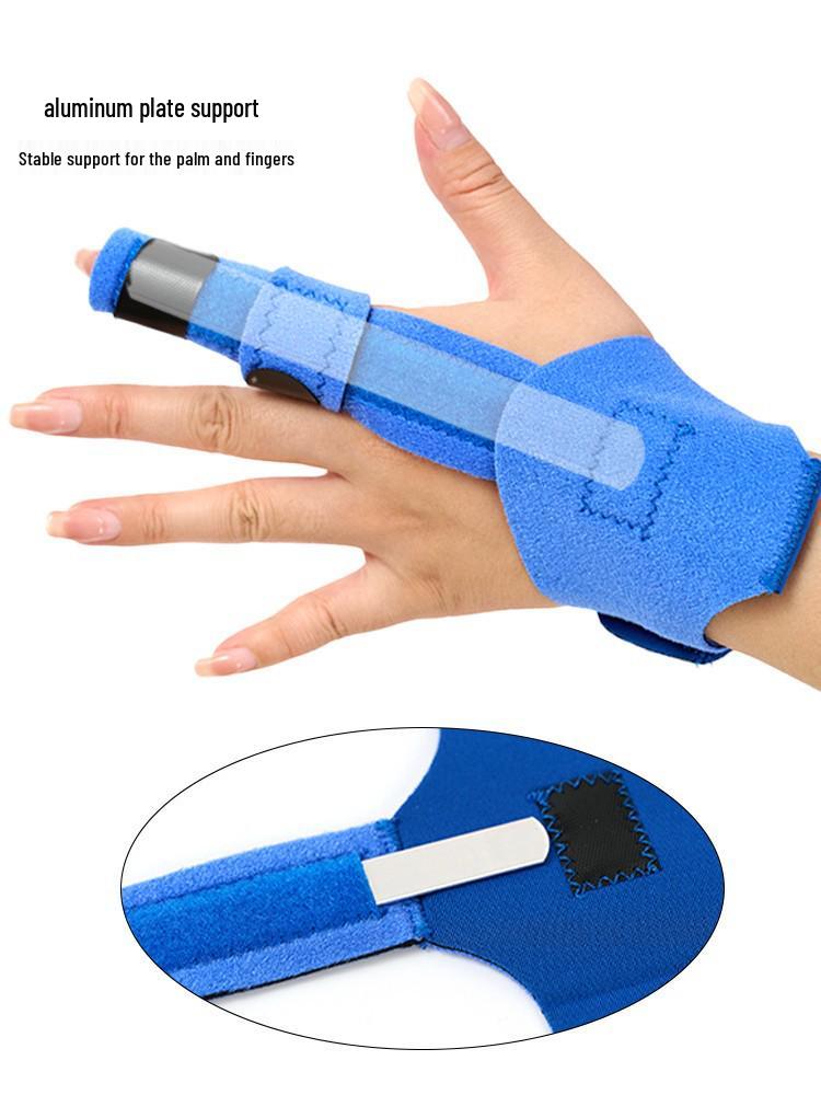 Universal Breathable Five-Finger Support: Aluminum Plate Joint Sprain Fixation Strap & Protective Orthosis