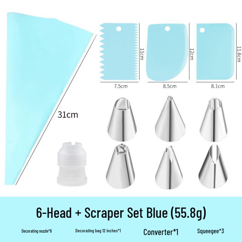 Stainless Steel Cake Decorating Tips Set with EVA Piping Bag