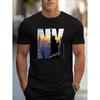 NY Skyline T-Shirt,Soft Breathable & Fade-Resistant, Classic Fit for Daily Casual Wear