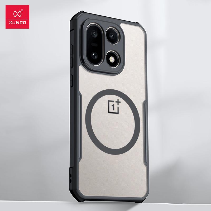

Для Oneplus 15 Чехол XUNDD Чехол для телефона Роскошная задняя крышка с магнитным кольцом Подушка безопасности Ударопрочный бампер Защитные чехлы For OnePlus 15 чёрный