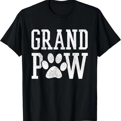 Grand Paw - Lustiges Opa Hunde Liebhaber Vatertagsgeschenk T-Shirt