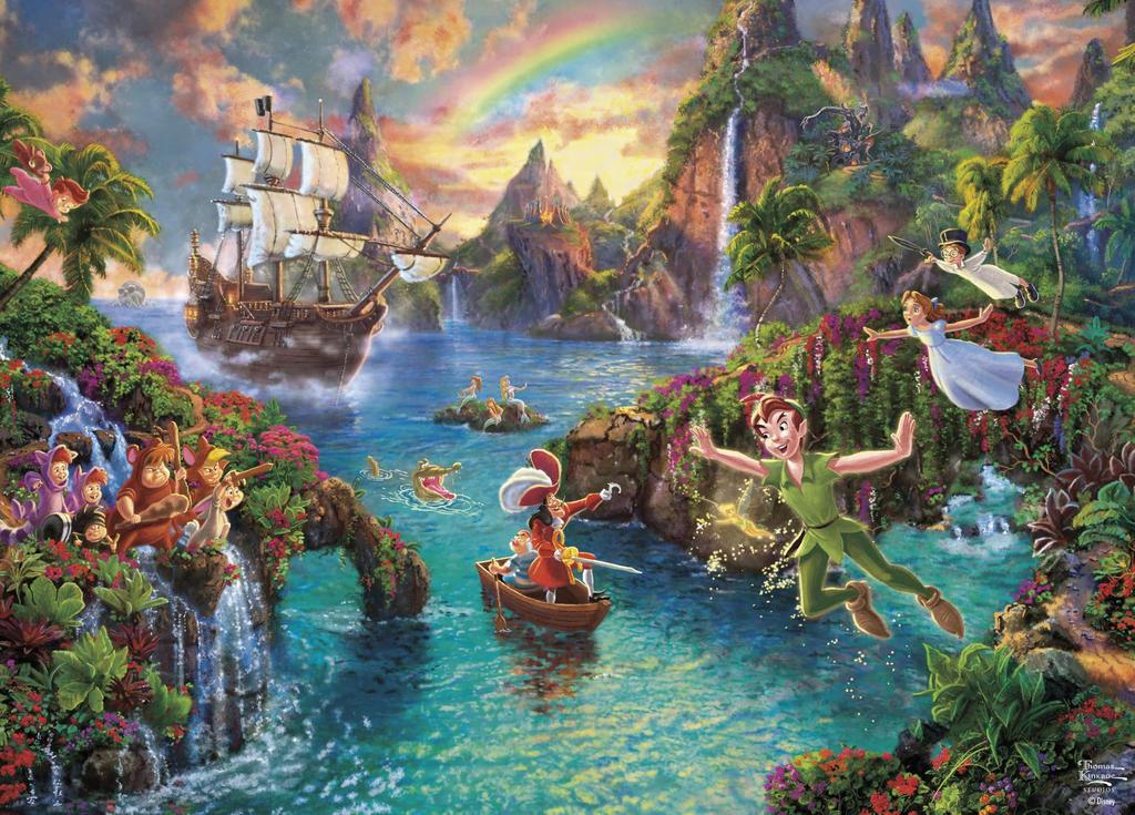 Ceaco - Thomas Kinkade - Disney - Peter Pan's Neverland - 1000 Piece Jigsaw Puzzle