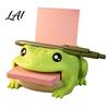 Desk Organizer Frog Note Holder Creative with Pen Stand And Memo Teacher Gift Dispenser Cute Animal Stationery Storage Case for Office Home