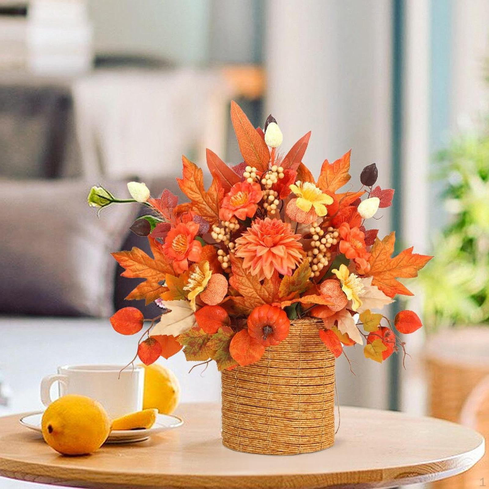 

Осенний венок, подвеска на дверь, корзина, реалистичная гирлянда, украшение для улицы, Хэллоуин