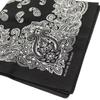 Kakatrend Bandana Black Adult Paisley 100% Cotton Stylish Handkerchief Cotton Bandanna Unisex Durag Large Men's Black 55cm X 55cm