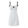 Spring new women's clothing small floral pastoral holiday style three-dimensional flower suspender short dress