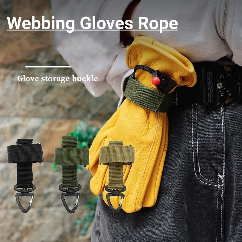 Outdoor-Schlüsselanhänger, taktischer Ausrüstungsclip, Aufbewahrungstasche, Gürtel, Schlüsselanhänger, Gurtband, Handschuhe, Seilhalter, Haken, Nylon-Gurtband, Schlüsselanhänger