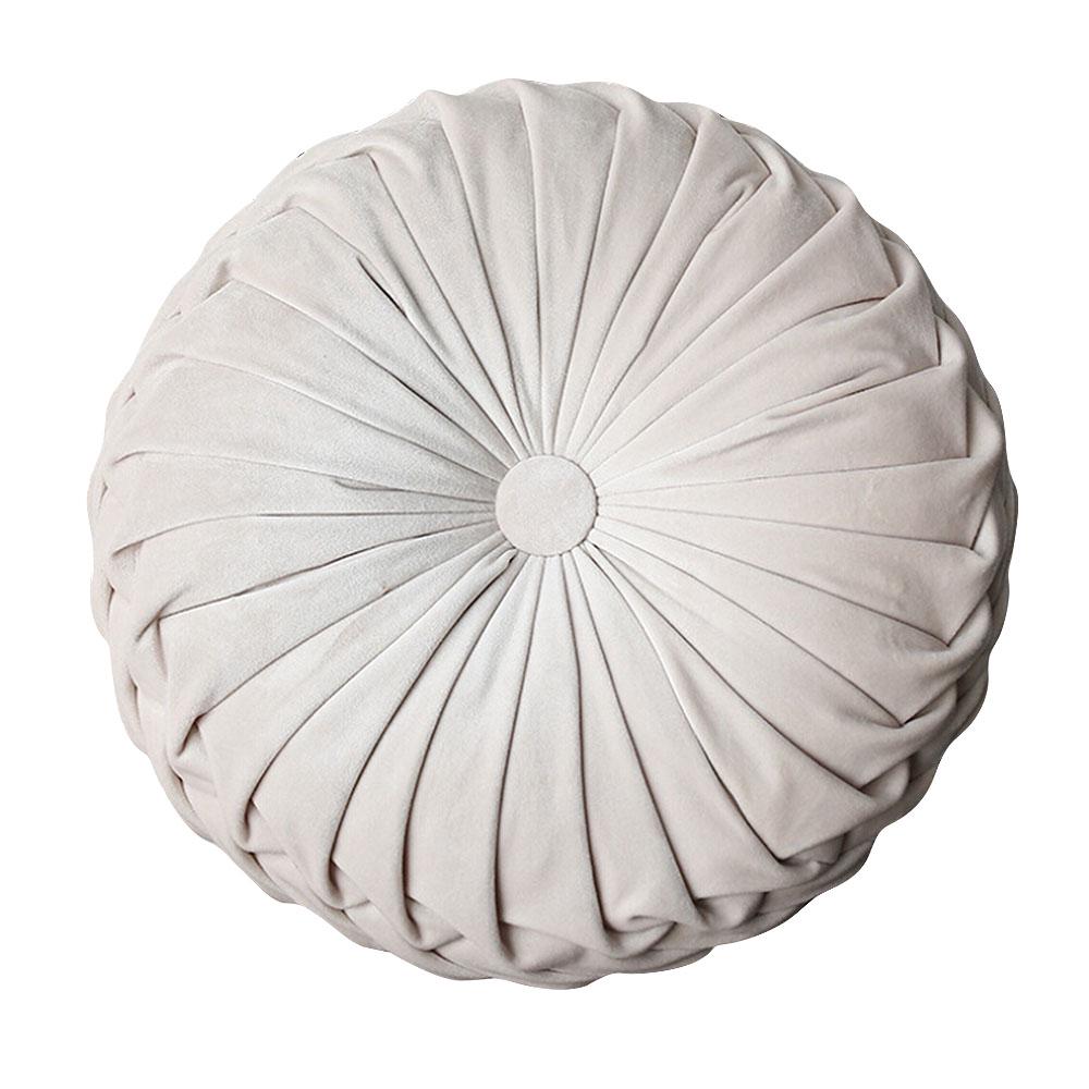 Плиссированная декоративная подушка Удобная круглая декоративная подушка в форме тыквы для дома, гостиной, автомобиля Type 2