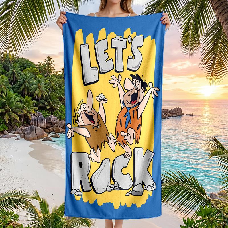 Flintstones Fashion Beach Towel: Ideal for Summer Adventures Soft, absorbent and quick drying suitable for swimming and bathing