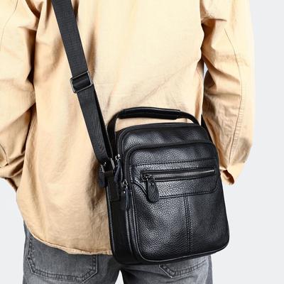 Borsa a tracolla in vera pelle da uomo, borsa a tracolla in pelle pregiata, zaino piccolo in morbida pelle da uomo