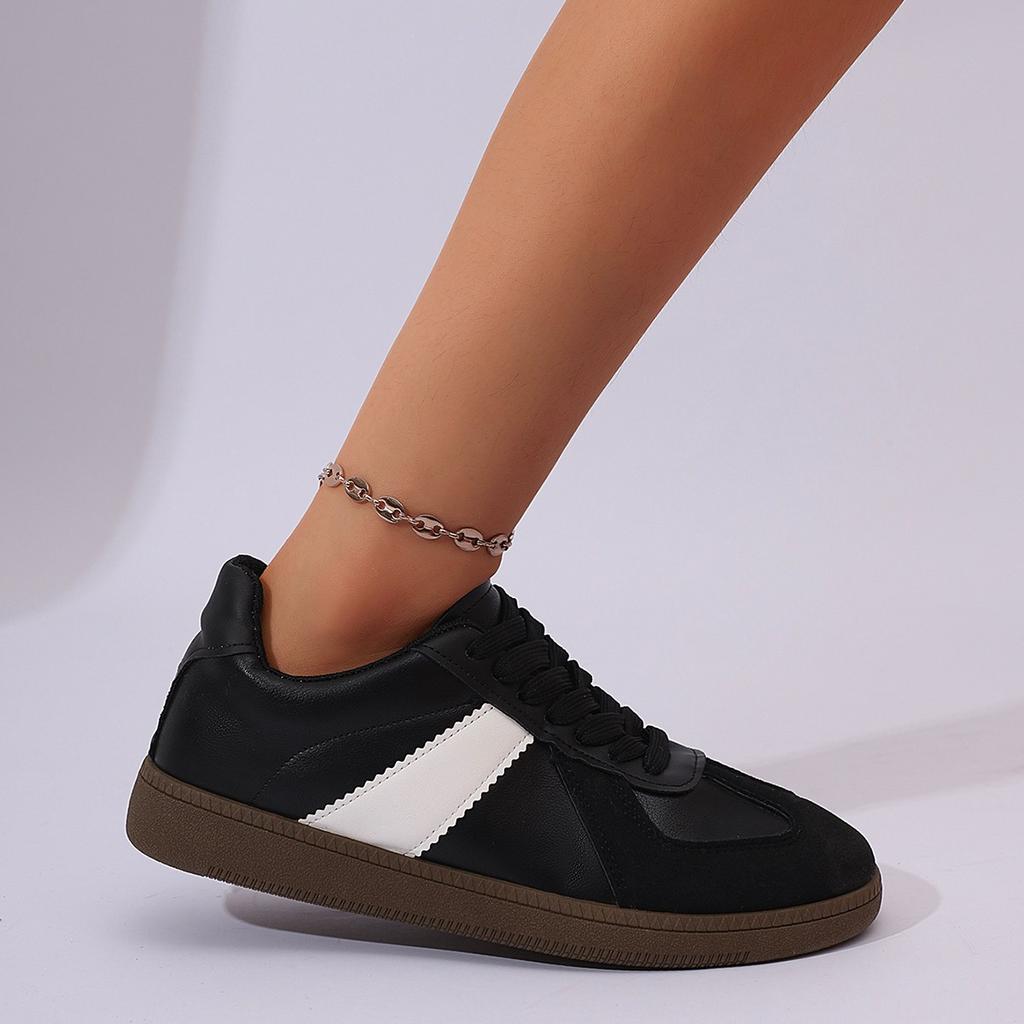 Women Casual Outdoor Sneakers  Spring Autumn Round Toe Lace Up Sports Shoes Vulcanized Shoes Zapatos De Mujer D348