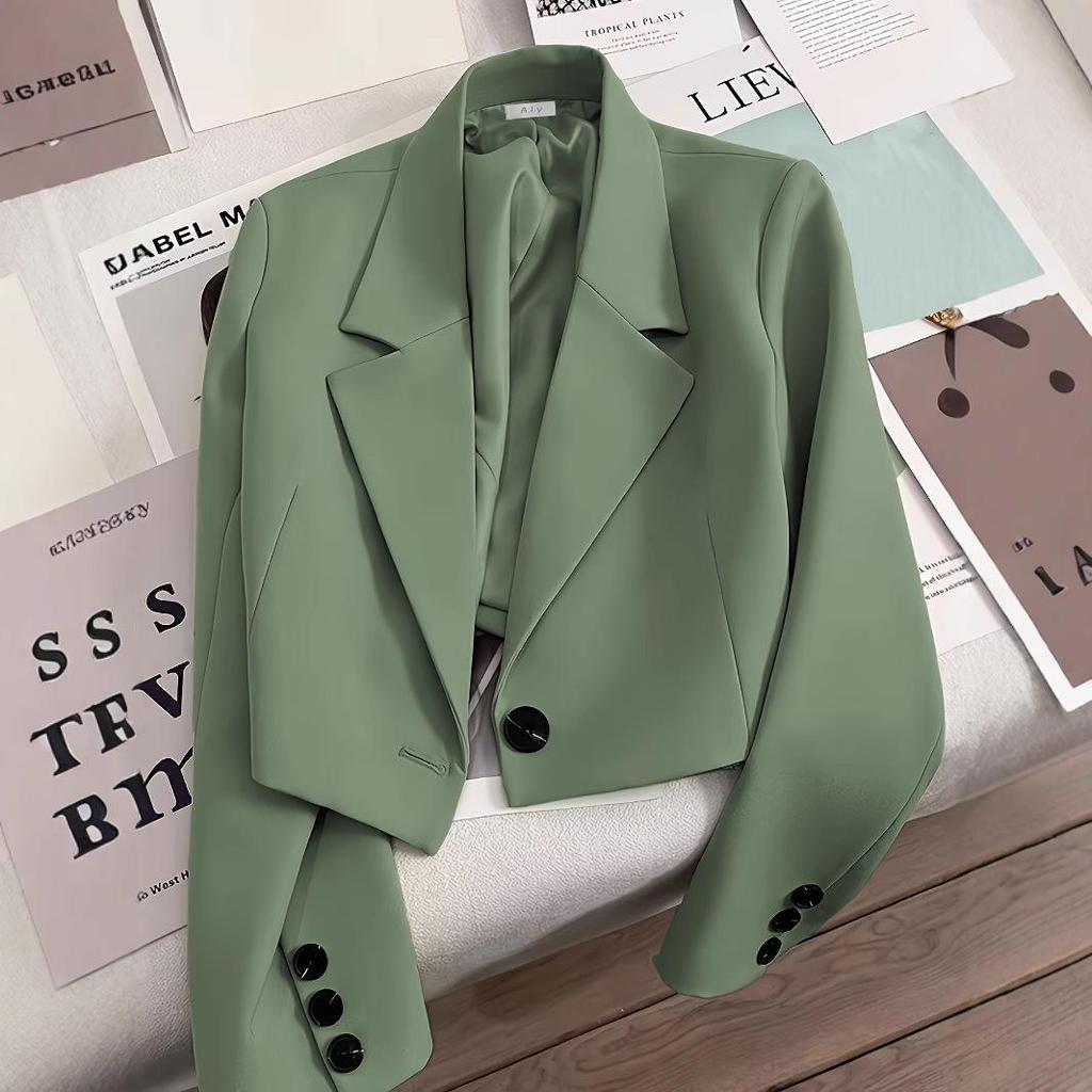 2026 Women's Slim Fit Short Blazer: Versatile High Waist Jacket for Spring & Autumn