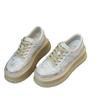 Leather muffin sole little white shoes women's autumn new breathable fashion versatile small height increase board shoes tide