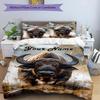 3pcs Custom Name Buffalo Wild Bedding Set Printed Bedding Set Duvet Cover Closure Includes 1 Duvet Cover & 2 Pillowcases Bedroom Decor