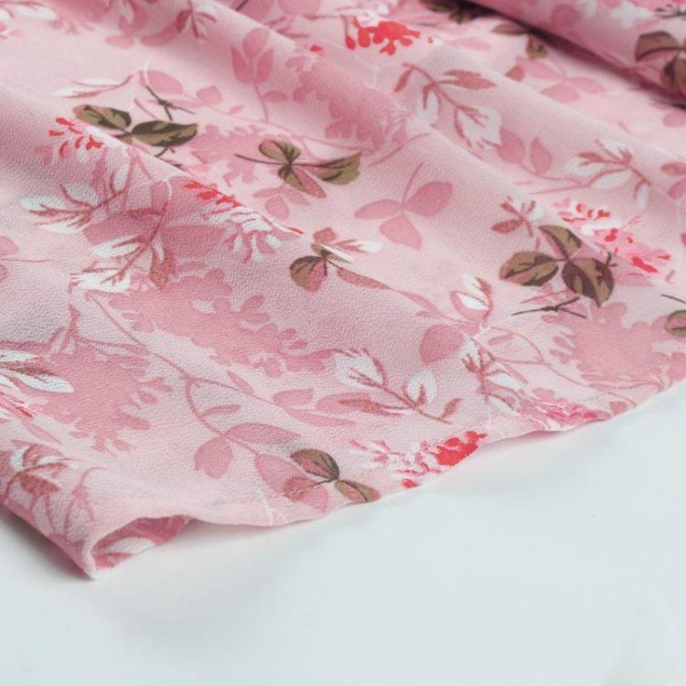 Chic Floral Print V Neck Short Sleeve Loose Dress Women Spring Autumn Fashion S-XL