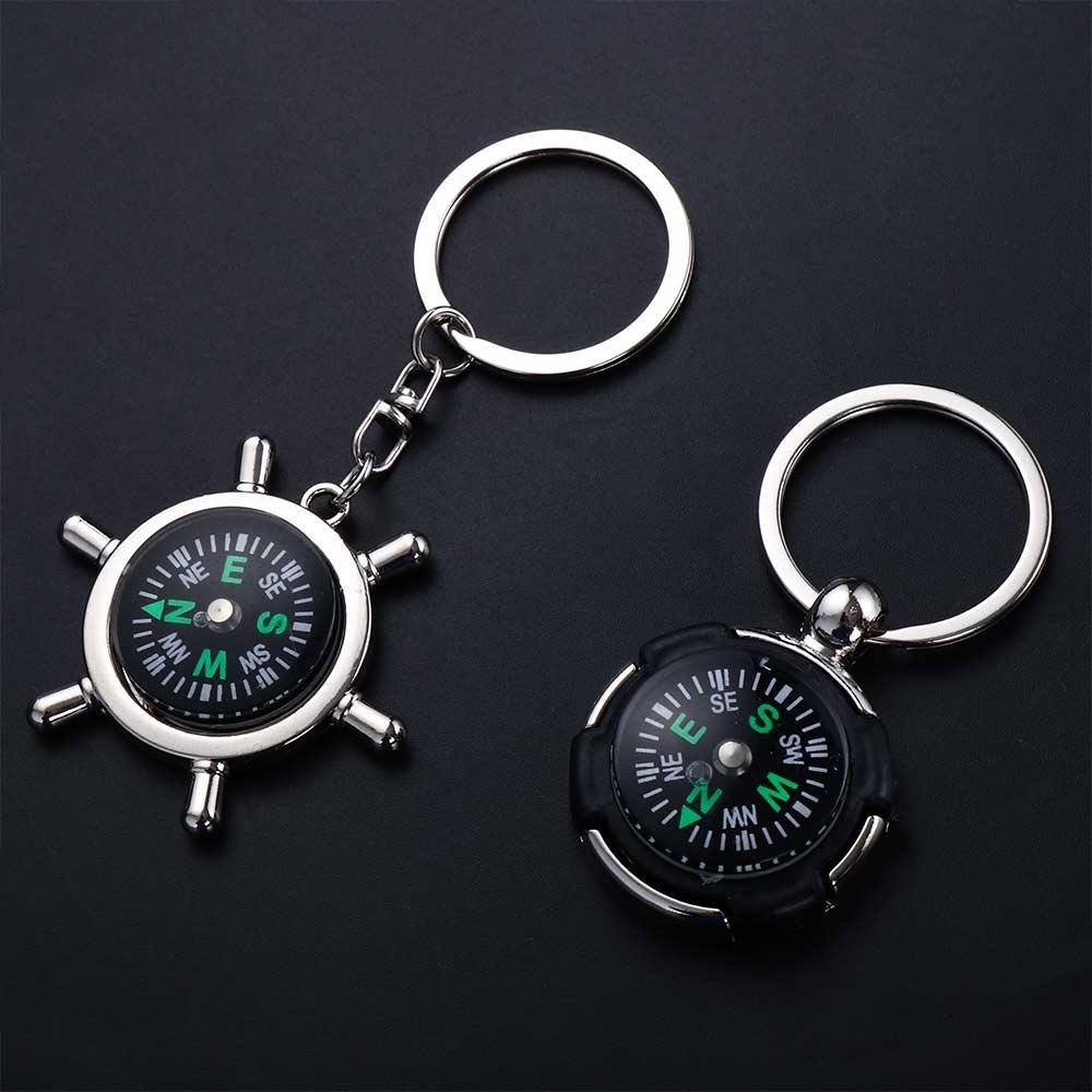 Equipment Carabiner Keyring Outdoor Keychain Pocket Compass Emergency Wild Compass Mini Compass