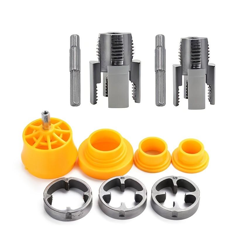 

11Pc Electric Drill Pipe Threading Set - PPR/PVC/Metal Pipe Compatible, 1/2 -1 , Plumbing Tools