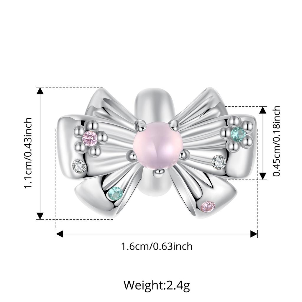 WOSTU 925 Sterling Silver Pink Charms Bead Collection Butterfly lotus Perfume Bottle Umbrella Pendant Fit DIY Bracelet Necklace