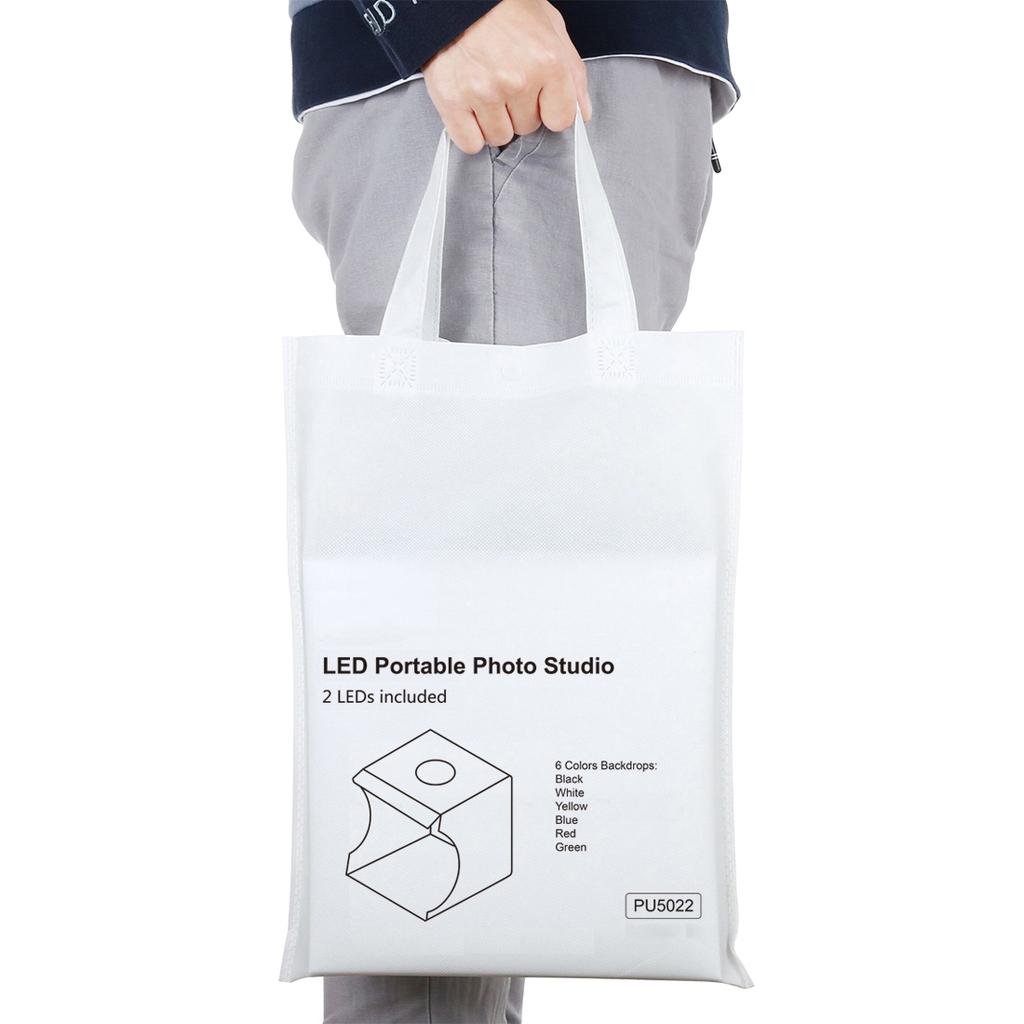 Mini 2 LED Panels Folding Portable 1100LM Light Photo Lighting Studio Shooting Tent Box Kit With 6 Colors Backdrops