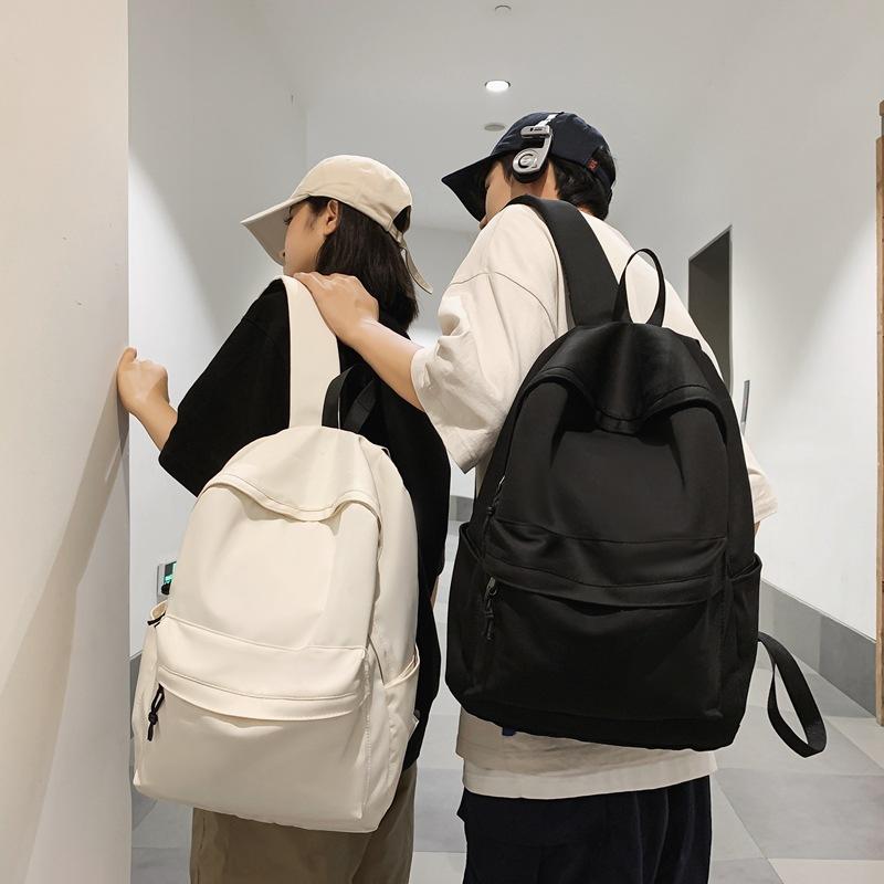 Schoolbag Backpack Men's Simple Large Capacity Travel Backpack Women's Leisure Japanese Junior High School Student High School Student School Bag Men