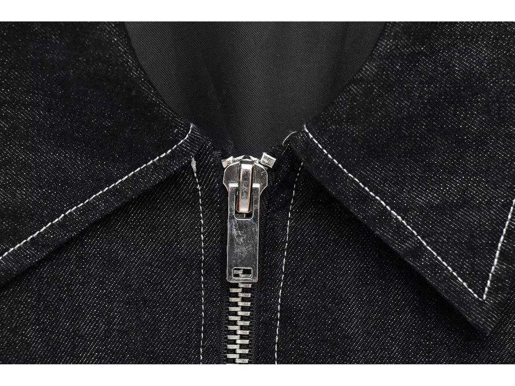 Damen Retro Jacke mit Denim-Effekt und langen Ärmeln: Europäischer & Amerikanischer Stil für Frühling & Herbst