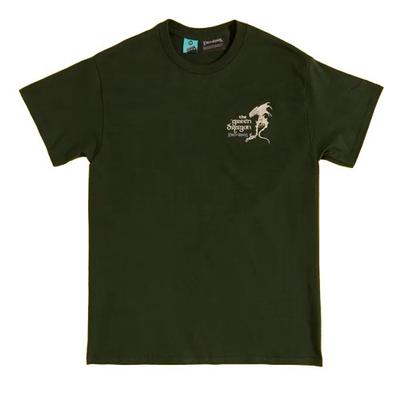 Unisex Adult Green Dragon Embroidered T-Shirt