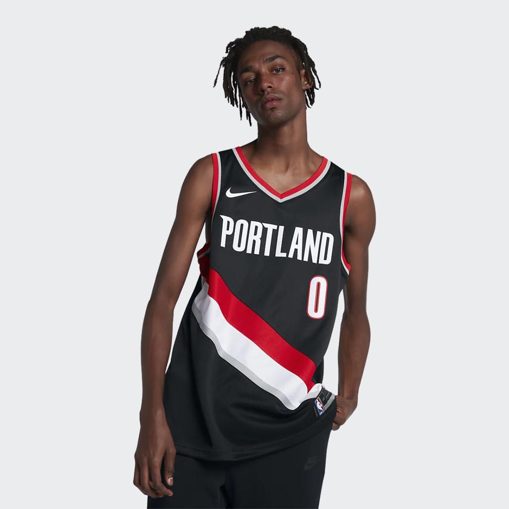 Nike NBA Swingman Icon Edition Jersey - Portland Trail Blazers Carmelo Anthony #00 Men Basketball Jersey Black CW3680-014