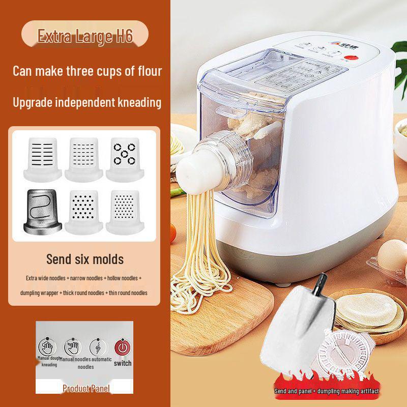 Mașină Electrică Inteligentă pentru Tăiței și Aluat: Mașină Multifuncțională Complet Automată pentru Presare, Frământare și Aluat de Găluște.