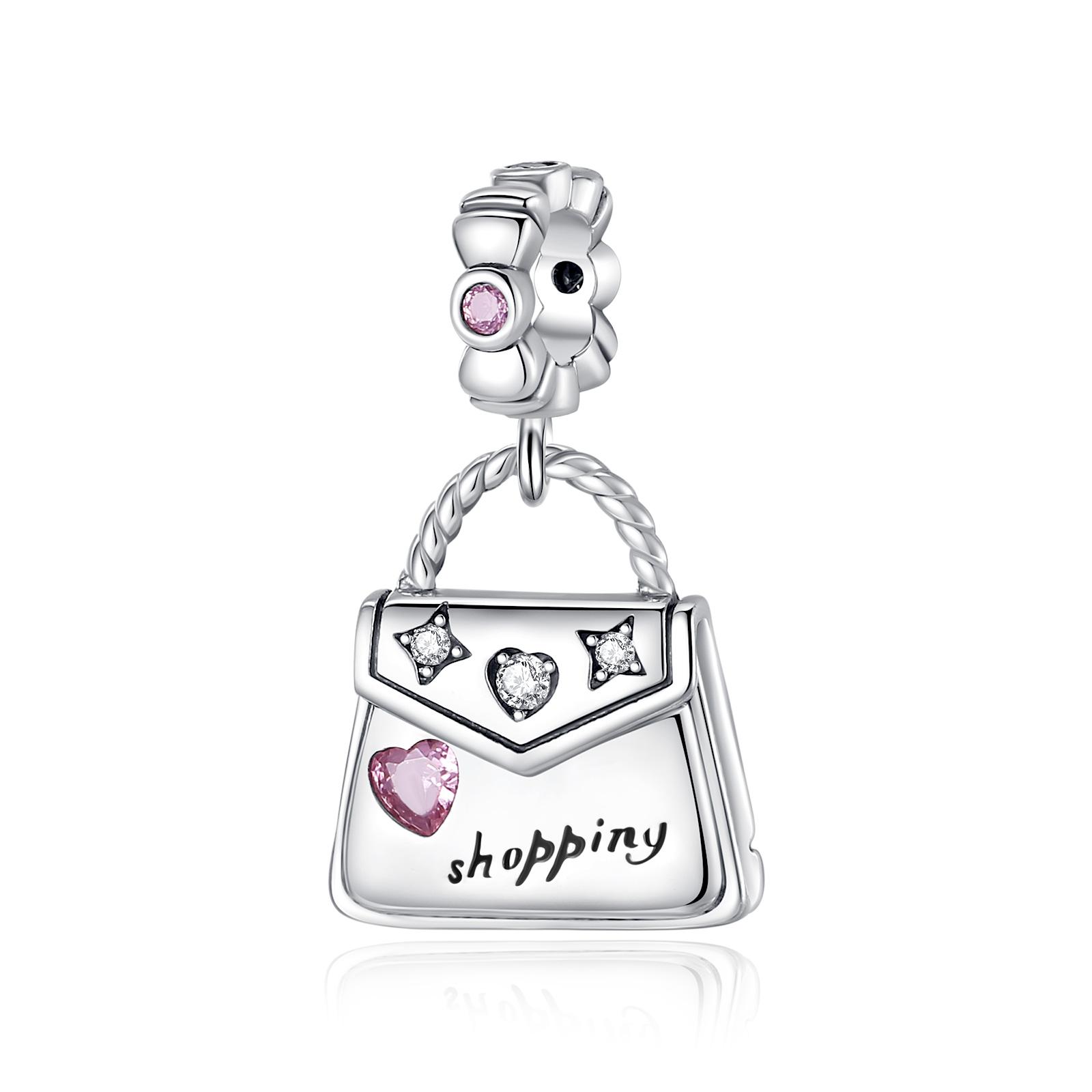 

Copper Metal Colors Girl Handbag Bow Compatible With Bracelet High Quality Fine Jewelry Sparkling Charm Bead Components Copper Metal Colors Authentic