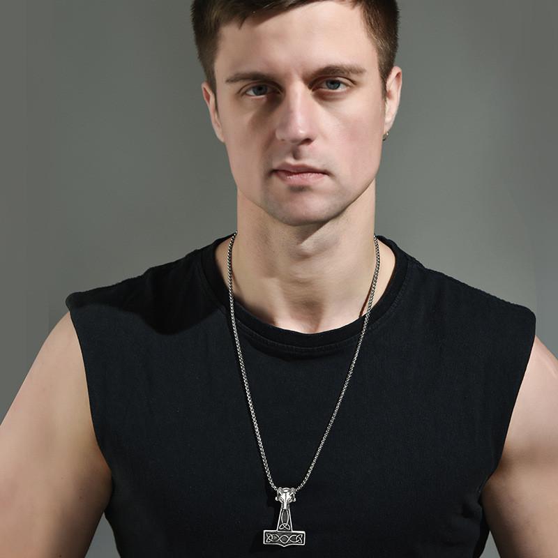 Stylish Fox Head Pendant Necklace For Men Vintage Trendy Hip Hop Jewelry For Couples And Students