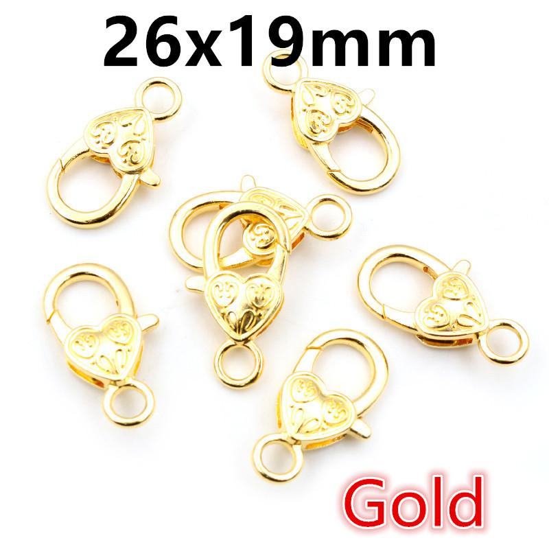10pcs Snap Lobster Clasp Hooks Gold Silver Plated 5 Colors DIY Jewelry Making Findings for Keychain Neckalce Bracelet Supplies