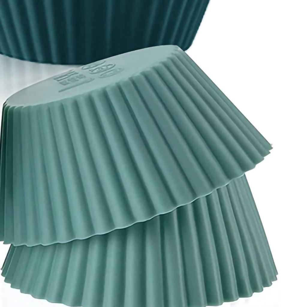 Muffin Cup Morandi Color Round Egg Tart Steamed Egg Silicone Complementary Food Mold 12Pcs