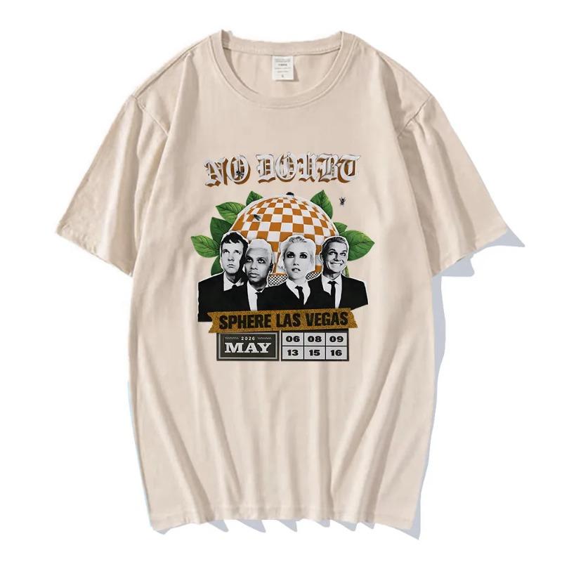 No Doubt SPHERE LAS VEGAS Tshirts Rock Band Graphic Printing T-shirt Short Sleeve Cotton Male Tees Unisex Streetwear women T Shirt