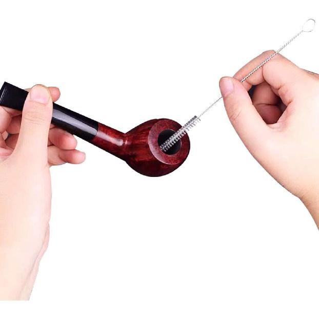 Flexible Drain Brush, Nylon Cleaner Double Ended Elastic Hose Pipe 67-inch and 2 PCS 8.2-inch Straw Cleaning Brush (Blue)