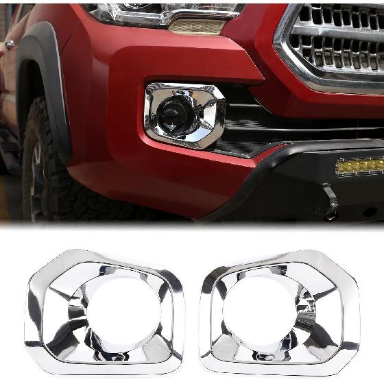 Aunginsy Front Fog Light Lamp Cover Compatible with Toyota Tacoma 2016-2023 Front Fog Lights Guard Front Bumper Lamp Frame Bezels Front Side Light